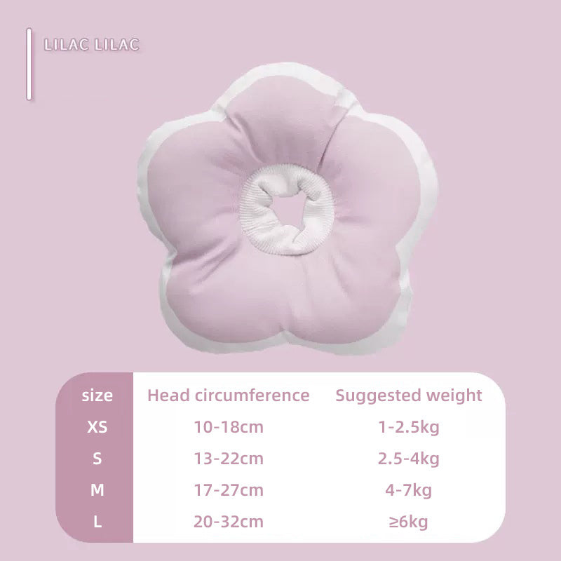 Cat Flower Cotton Neck Pet Collar Adjustable Anti-Bite Surgery Cute Solar Flower Neck Cone Beauty Head Cover
