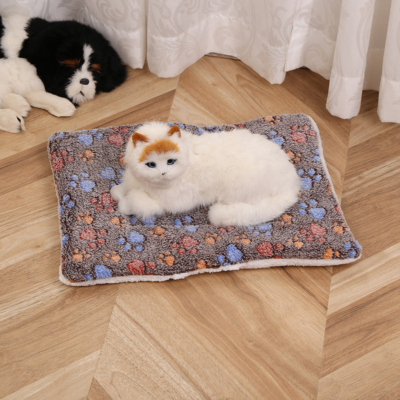 Pet Mat Warm Blanket Cartoon Double-sided Kennel