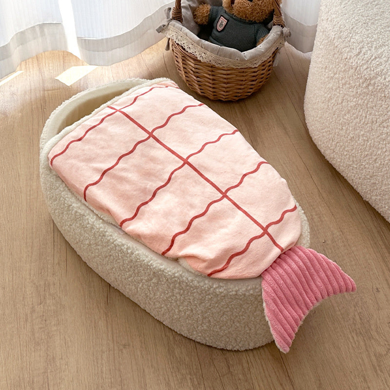 New Pet Nest Warm Sushi Modeling Dog Mattress Removable Autumn And Winter New Product Cat Nest Kennel Universal In All Seasons