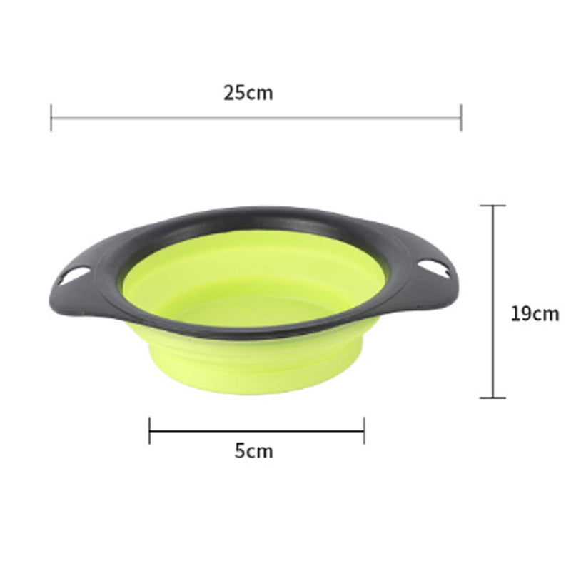 Silicone Folding Bowl For Pets Portable Outdoor Bowl Cat And Dog Food Bowl Eating Utensils