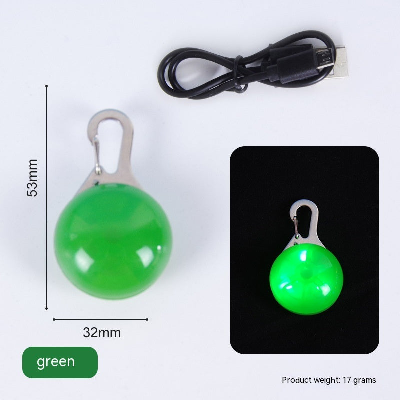 Pet Supplies Rechargeable LED Night Travel Anti-lost Warning Light Pendant