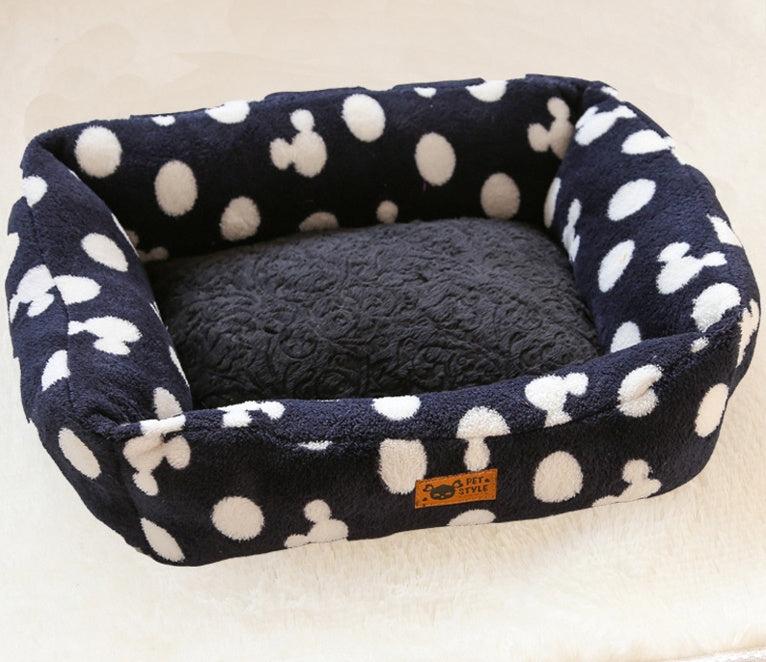 Small Square Nest Teddy Bichon Pet Kennel Dog Mat Four Seasons Universal Warm Nest