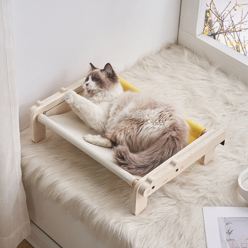 Solid Wood Pet Bed Dog Bed Four Seasons Universal Floor Wooden Removable And Washable