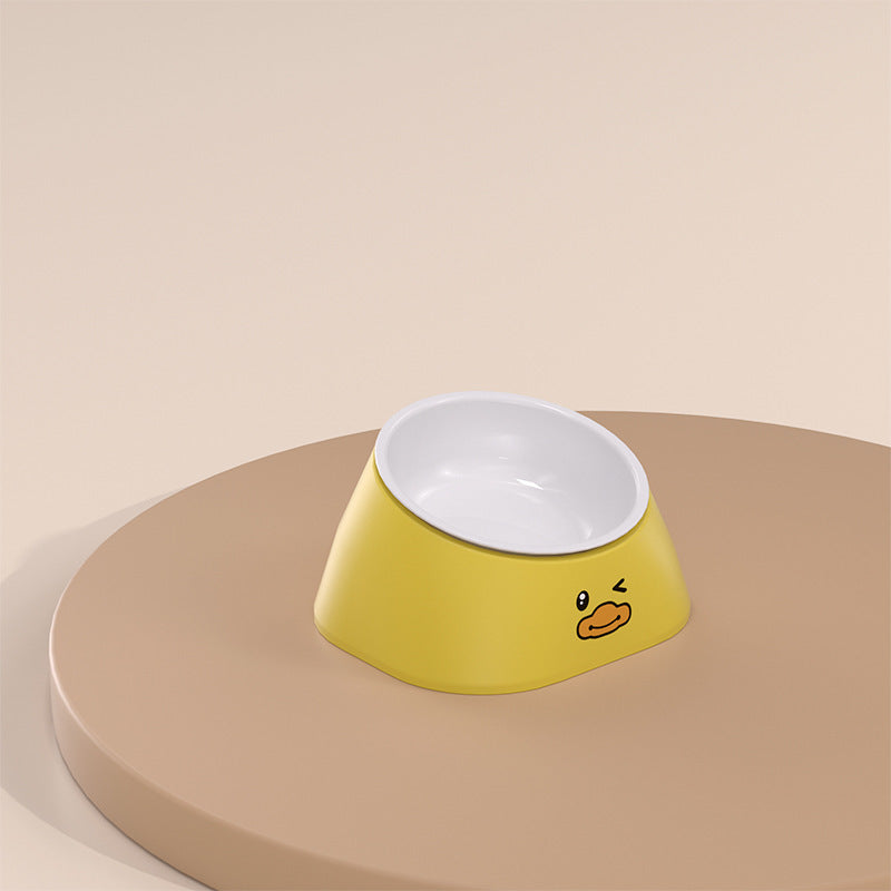 Protect The Cervical Spine Cat Bowl Stainless Steel 15 Degree Tilted Pet Supplies Fall-resistant Durable Food Feeding Bowls