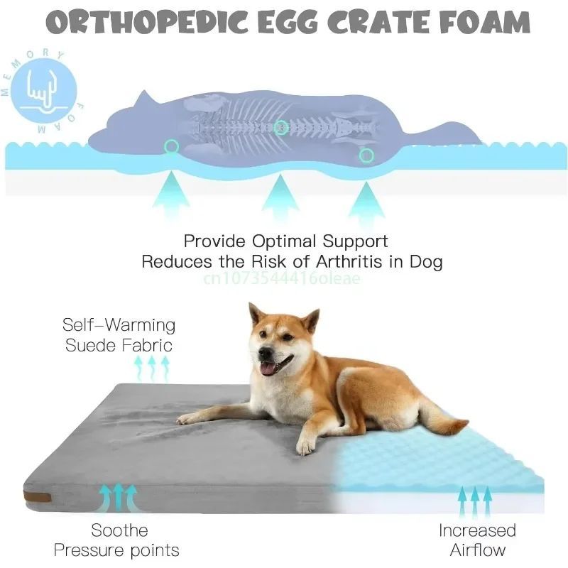 Double-sided Four Seasons Dog Bed For Medium Small Dog Waterproof Bite Resistant Leather Removable Dog Crate Bed Summer Pet Mats