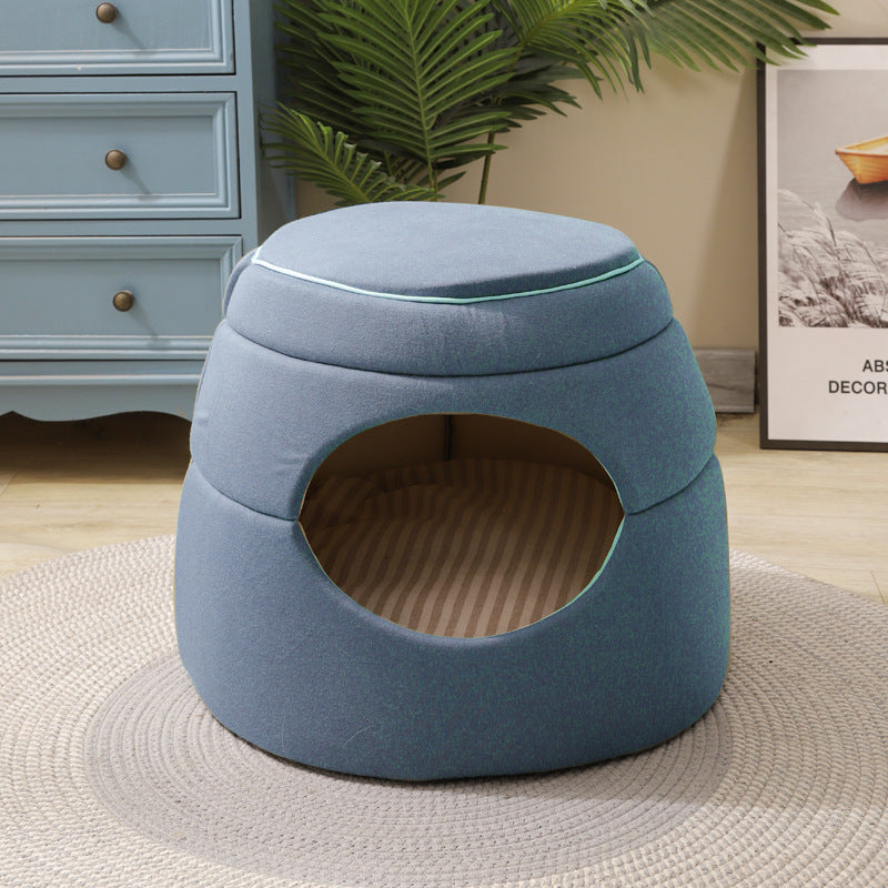Tree Hole Cat Litter, Multi-functional Four-season Small Dog And Cat Universal Teddy Pomeranian Warm Kennel