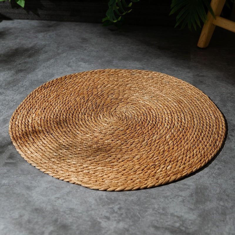 Natural Papyrus Round Rattan Cat Scratching Pad No Dandruff Pet