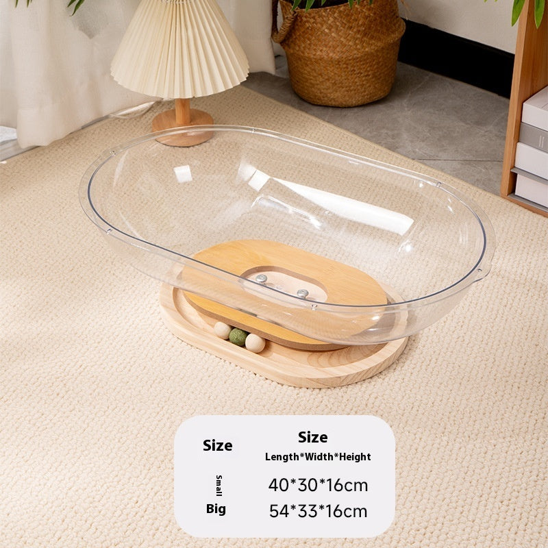 New Cat Space Capsule Bathtub Transparent Acrylic