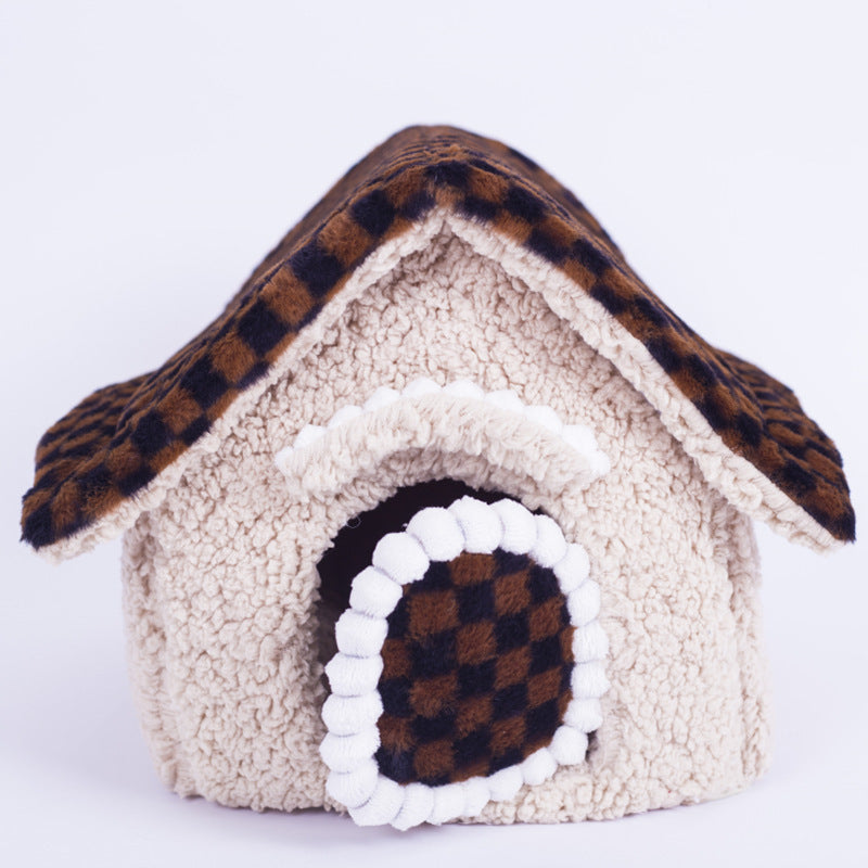 Kennel Winter Warm Small Dog Teddy Four Seasons Universal Removable And Washable Cat Nest Bed Pet Supplies