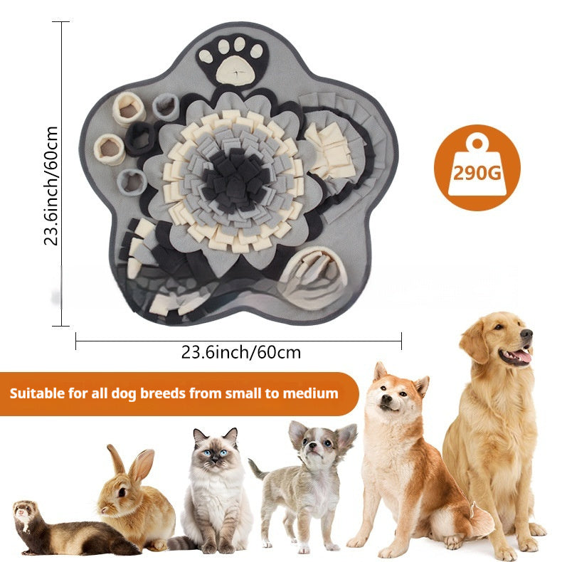 Flower Gray Series Sniffing Mat Slow Food Toy