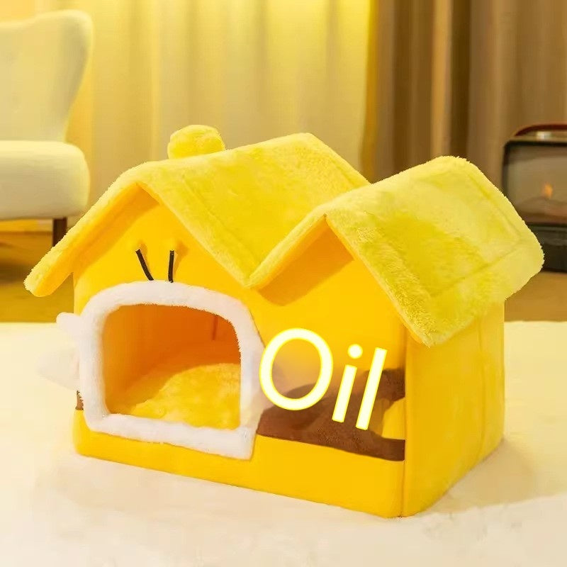 Autumn And Winter Closed Warm Cat Bed Kennel Pet Supplies