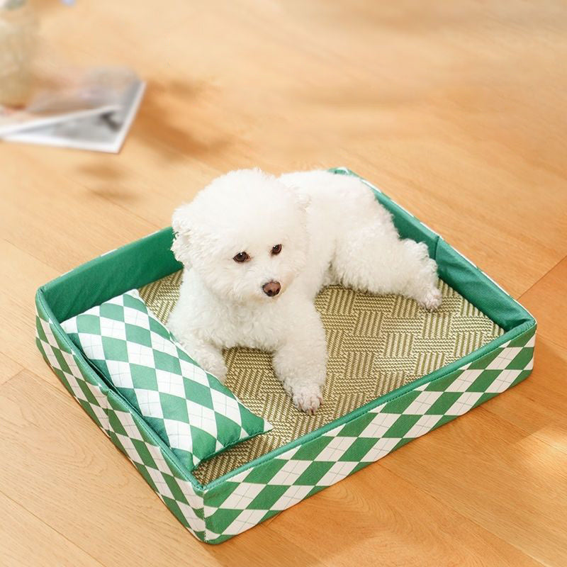 Cat Litter Summer Rattan Mat Four Seasons Universal Cat Bed Summer Cat Sleeping Nest Kitten Kitten Can Not Be Removed And Washed Pet Bed