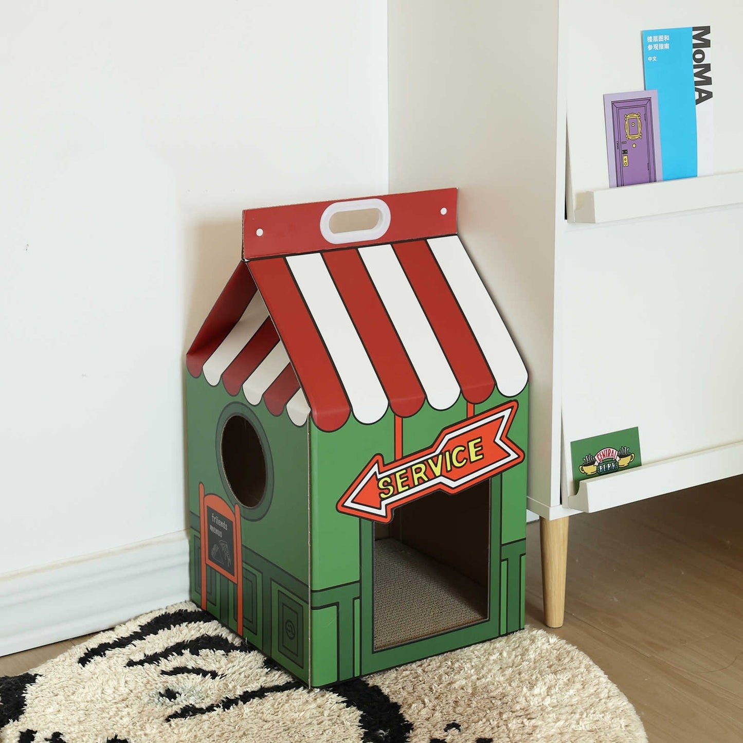 Coffee Shop Cat Scratch Board Cat Nest Grinding Claw Wear-resistant