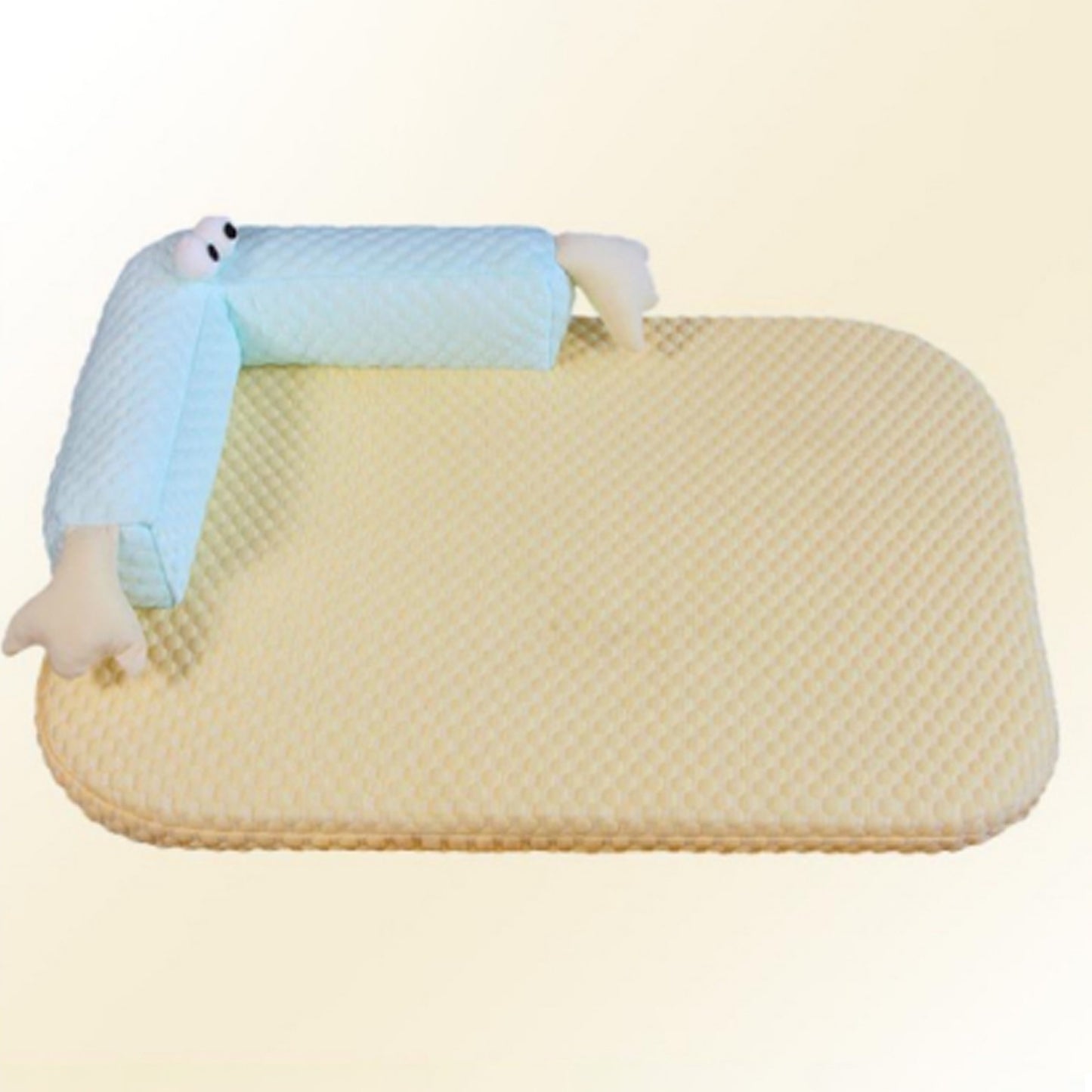 Refreshing Pet Bed With Big-eyed Monster Design Breathable Non Slip Polyester Sofa Cushion For Dogs And Cats Summer Floor Sleeping Pad For Home And Outdoor Use
