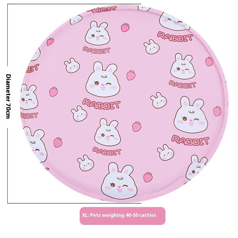 Pet Ice Mat Round Gel Dog Multifunctional Cooling Cool Pad