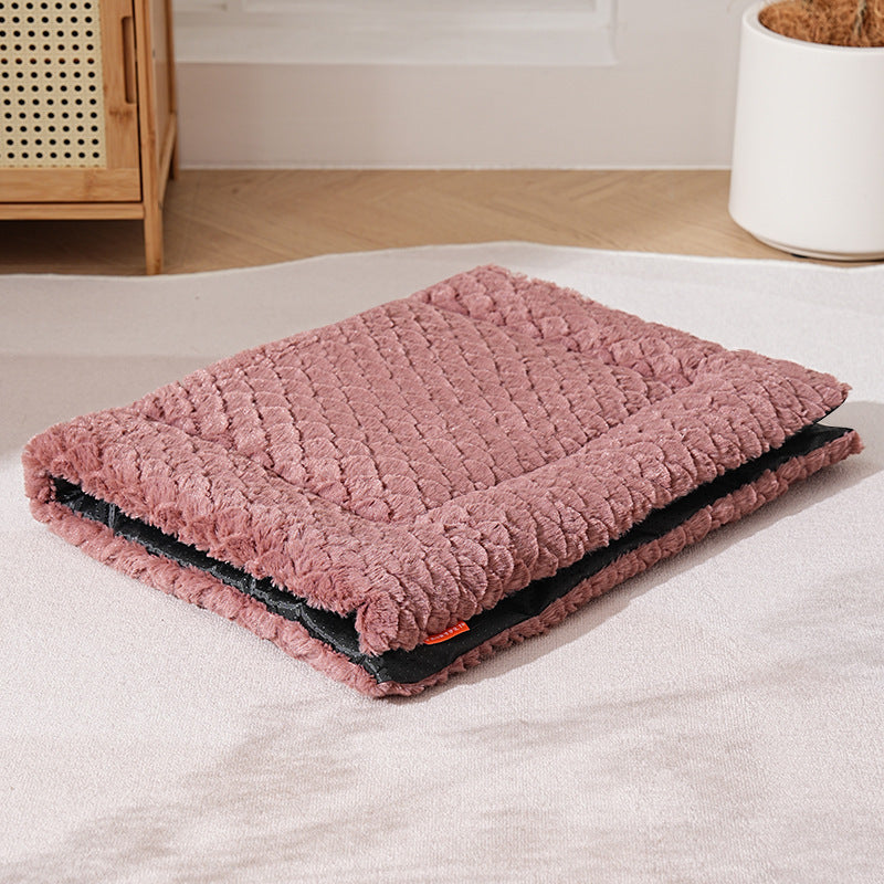 Pv Wool Cushion With Fish Scale Pattern For Dog, Warm Kennel For Autumn And Winter, Cat's Nest, Sleeping Pad, Cat Mat, Dog Cushion
