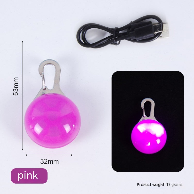 Pet Supplies Rechargeable LED Night Travel Anti-lost Warning Light Pendant