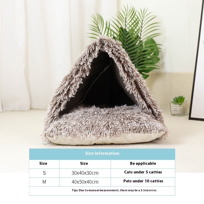Cat Nest Semi-closed Winter Warm Small Dog Thai