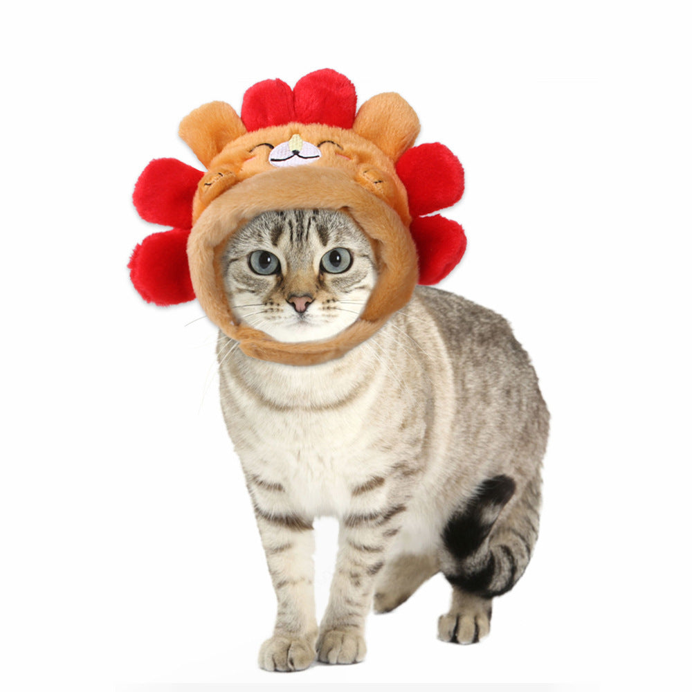 Funny Pet Dog Cat Costume Warm Hat Photo Props Headwear