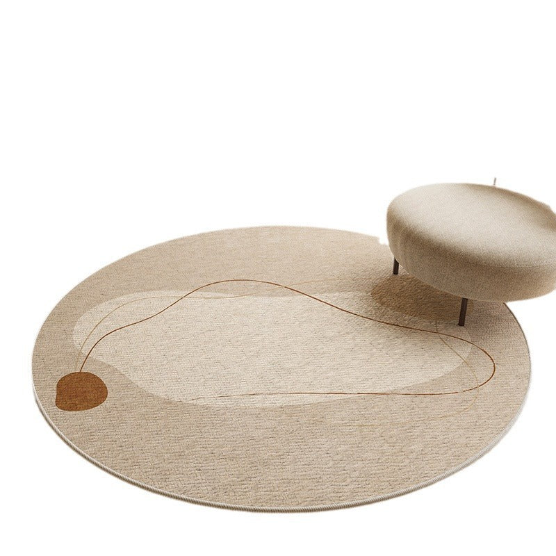 Simple Round Carpet Study Swivel Chair Absorbent Wear-resistant Skid Resistance Blanket