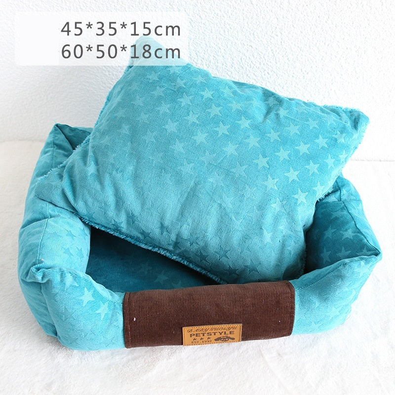 Small Square Nest Teddy Bichon Pet Kennel Dog Mat Four Seasons Universal Warm Nest