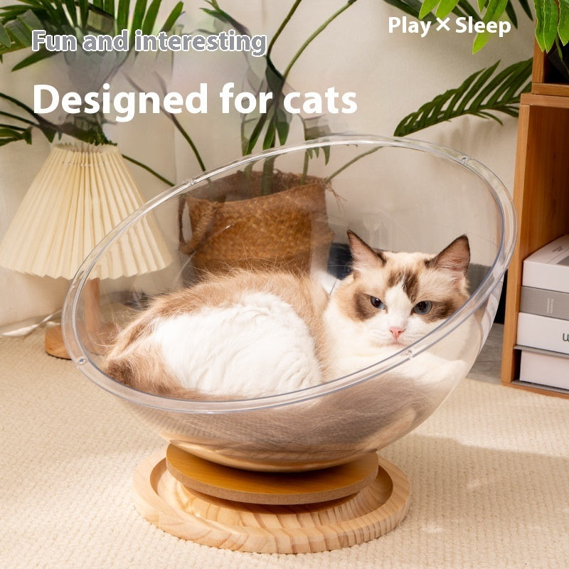 New Cat Space Capsule Bathtub Transparent Acrylic