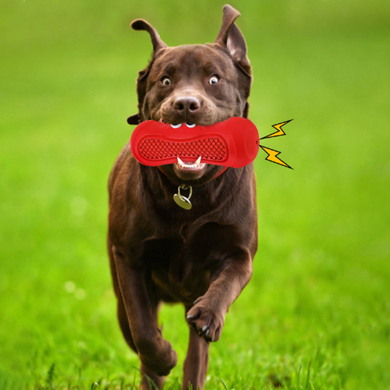 Vocal Rugby Pet Toys Natural Rubber Teething Toys Resistant Biting Teeth Chewing Dog Toys