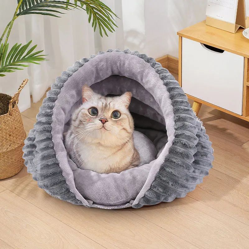 Tunnel Cat Nest Four Seasons Comfortable Thickened Conch Pocket Pets Cats Sleeping Bag Foldable Detachable Washable Pet Supplies