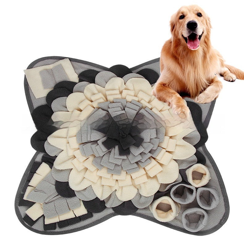 Flower Gray Series Sniffing Mat Slow Food Toy