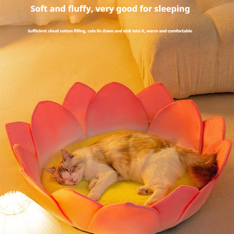 Lotus Petal Cat Nest Four Seasons Universal Thermal Mat Pet Bed Supplies