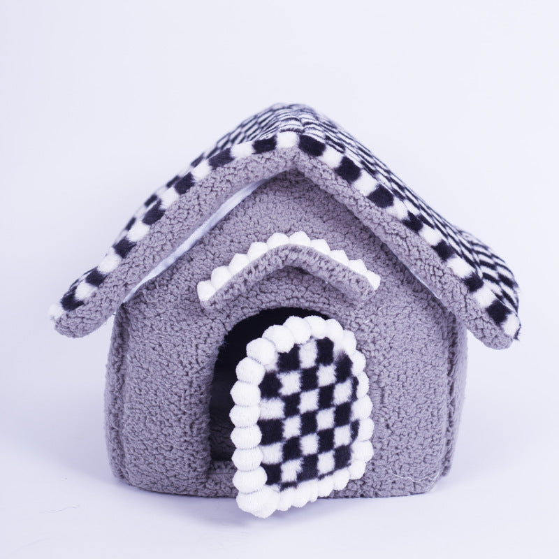 Kennel Winter Warm Small Dog Teddy Four Seasons Universal Removable And Washable Cat Nest Bed Pet Supplies