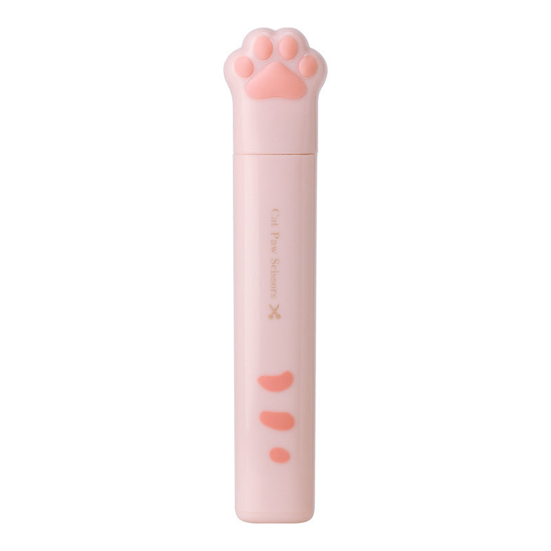 Cat Paw Mini Scissors Stainless Steel Craft Scissors Small Folding Safety Scissors Portable Cartoon Cute Mini