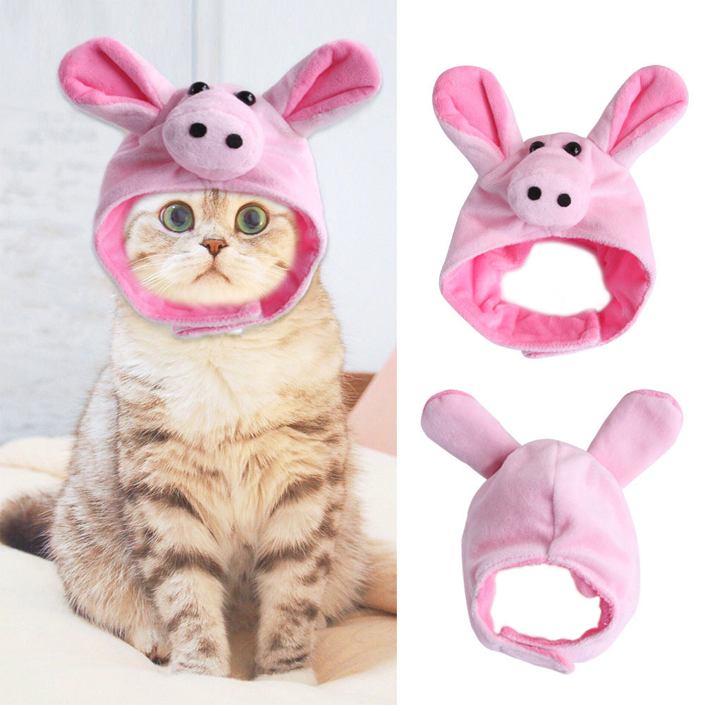 Funny Pet Dog Cat Costume Warm Hat Photo Props Headwear
