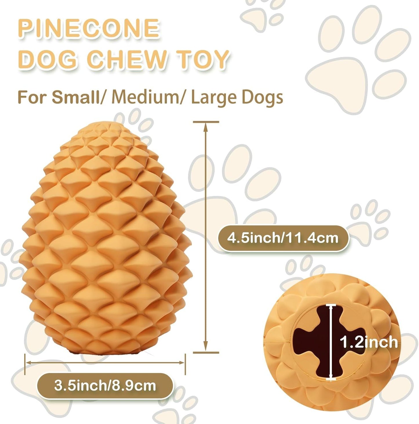 Pine Cone Tough Dog Toys For Aggressive Chewers Dog Chew Toys With Interactive Dog Treat Dispenser Indestructible Dog Toy For Medium Large Dogs Heavy Duty Dog Presents