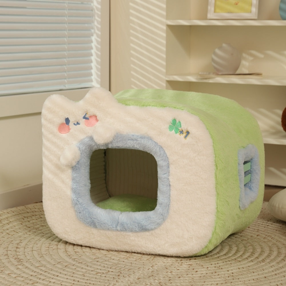 Pet Warm Closed Cat Nest