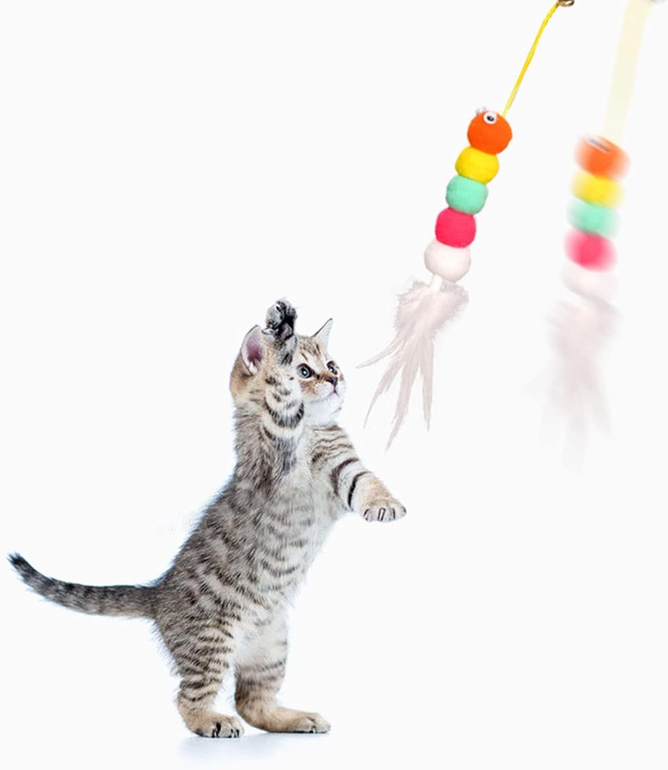Cat Toys For Indoor Cats Interactive Cat Toys For Indoor Cats 200cm Hanging Cat Toy Self-Excited Retractable Nylon Stress Relief Cat Catnip Swing