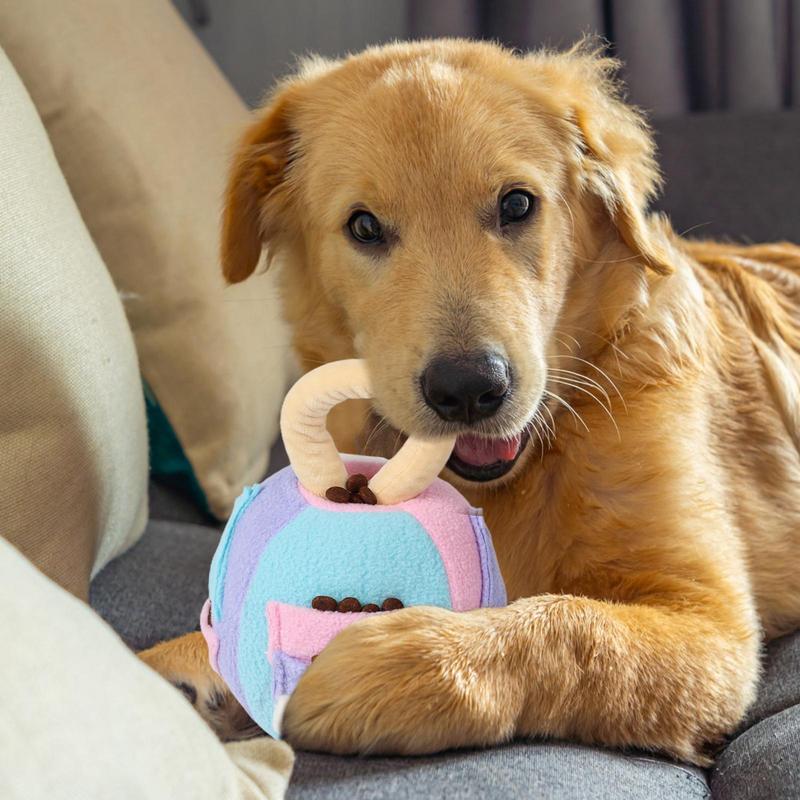 Dog Squeaky Plush Ball Toy Snuffle Noisemakers Teeth Cleaning Interactive Chew Toy Pet Dogs Soft Rubber Sound Treat Dispenser