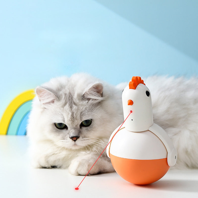 Electric Cat Toy Chicken Glass Laser Sound Cat Toy