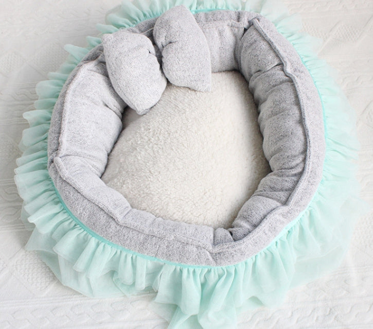 Small Square Nest Teddy Bichon Pet Kennel Dog Mat Four Seasons Universal Warm Nest