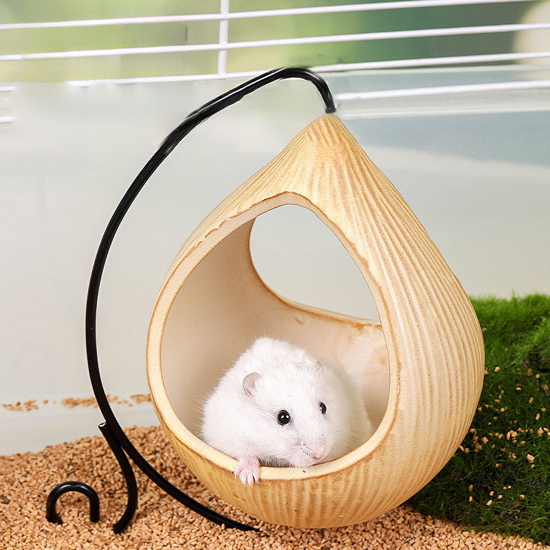 Hamster Swing Cradle Hammock Ceramic Hideaway House Golden Hamster Small House Landscaping Supplies To Relieve Boredom And Entertainment Toys