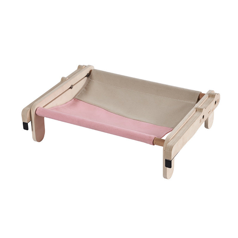 Solid Wood Pet Bed Dog Bed Four Seasons Universal Floor Wooden Removable And Washable