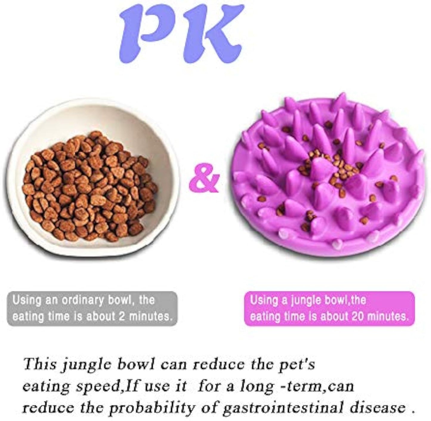 Cat Slow Feeder Bowl Non-Slip Cat Feeding Bowl Anti-Choking Dog Food Bowl Jungle Puzzle Cat Catch Interactive Feeder Suitable For Dog