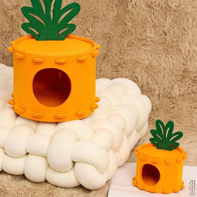 Felt Hamster Houses And Hideouts, Cute Carrot Shape Syrian Hamster Hut, Gerbil House Easy Clean, Thick Felt And Sturdy Dwarf Hamster Hideaway, Hamster Cage Decor For Gerbil Mice Sleeping Hiding