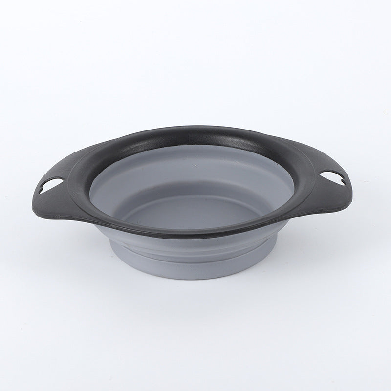 Silicone Folding Bowl For Pets Portable Outdoor Bowl Cat And Dog Food Bowl Eating Utensils