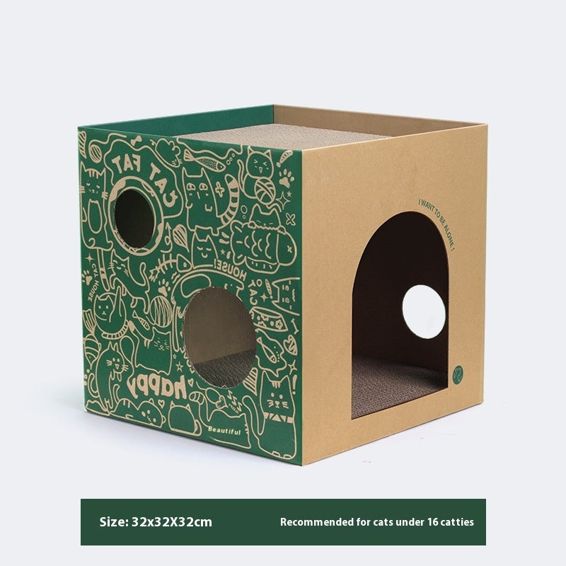 Simple Vertical Cat Villa Double-layer Corrugated Paper