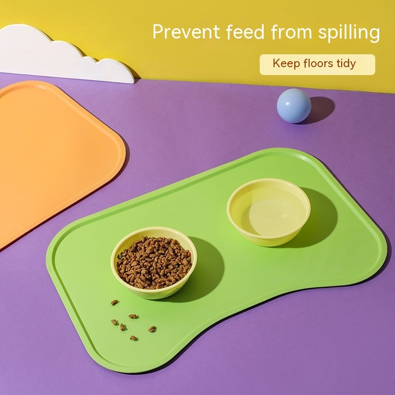 Silicone Dogs And Cats Eating Anti-overflow Anti-spill Waterproof Easy To Clean Pet Placemat