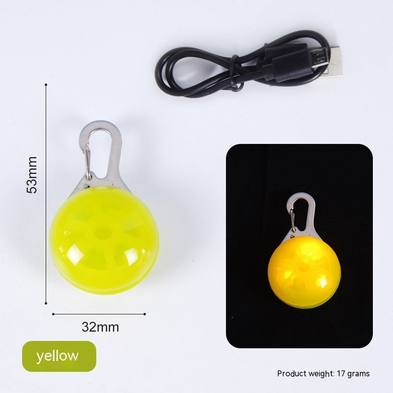 Pet Supplies Rechargeable LED Night Travel Anti-lost Warning Light Pendant