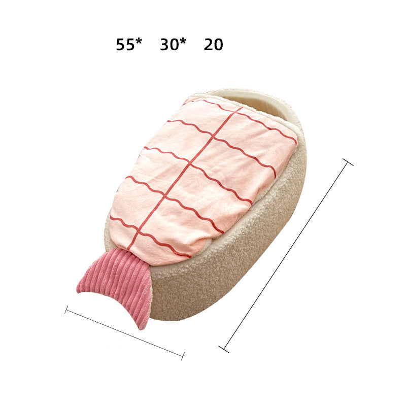 New Pet Nest Warm Sushi Modeling Dog Mattress Removable Autumn And Winter New Product Cat Nest Kennel Universal In All Seasons