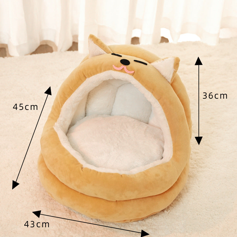 Pet Cat Bed Warm Pet Basket Cozy Kitten Lounger Cushion Kennel Kitten Bed House Sleeping Bag For Small Medium Dog Cat Supplies