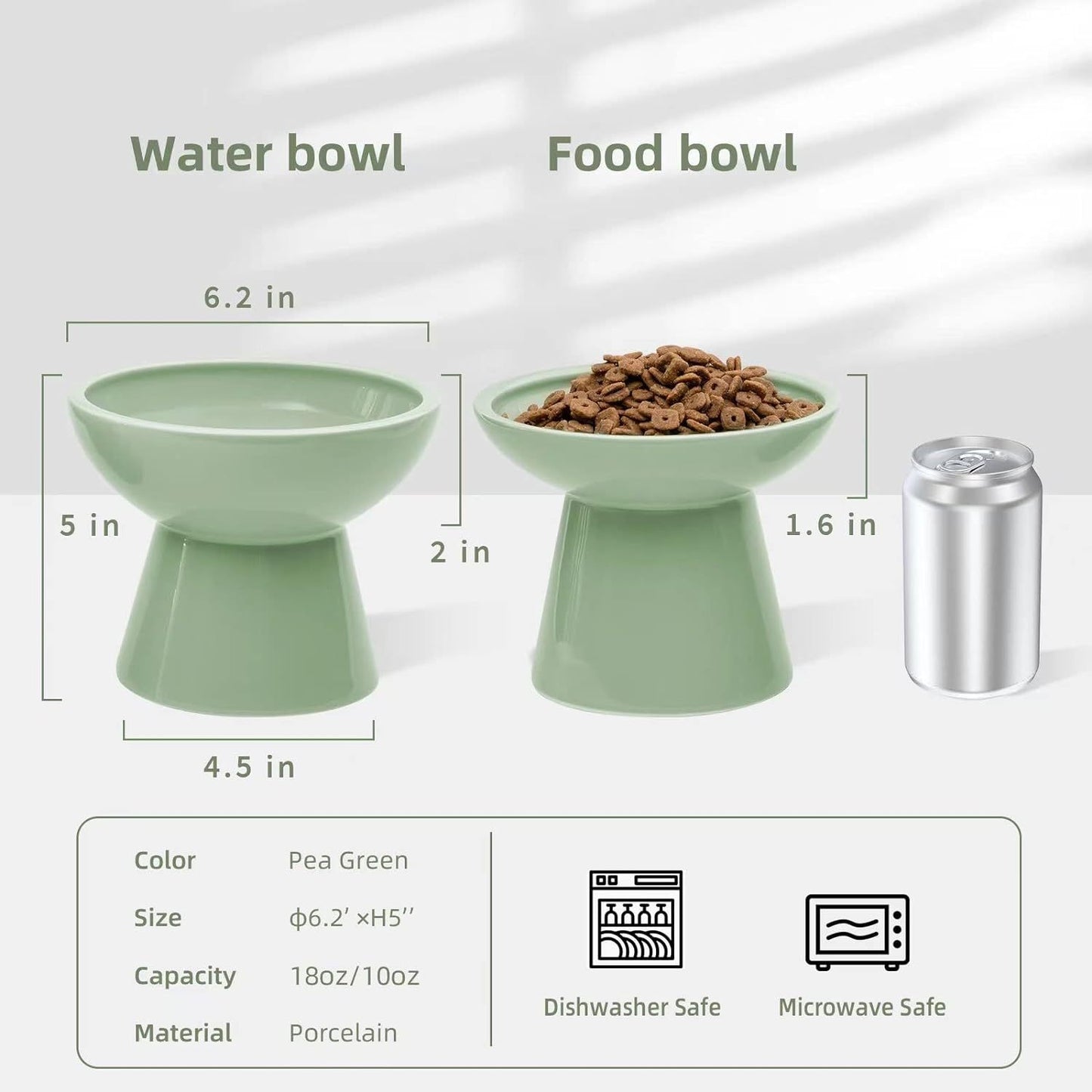 Extra Wide Elevated Cat Food Bowl Ceramic Cat Bowls For Food And Water Wide Shallow Cat Food Dish Whisker Fatigue Lead Cadmium Free Great Height For Cat